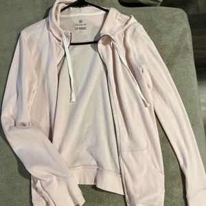 Hooded zippered sweatshirt